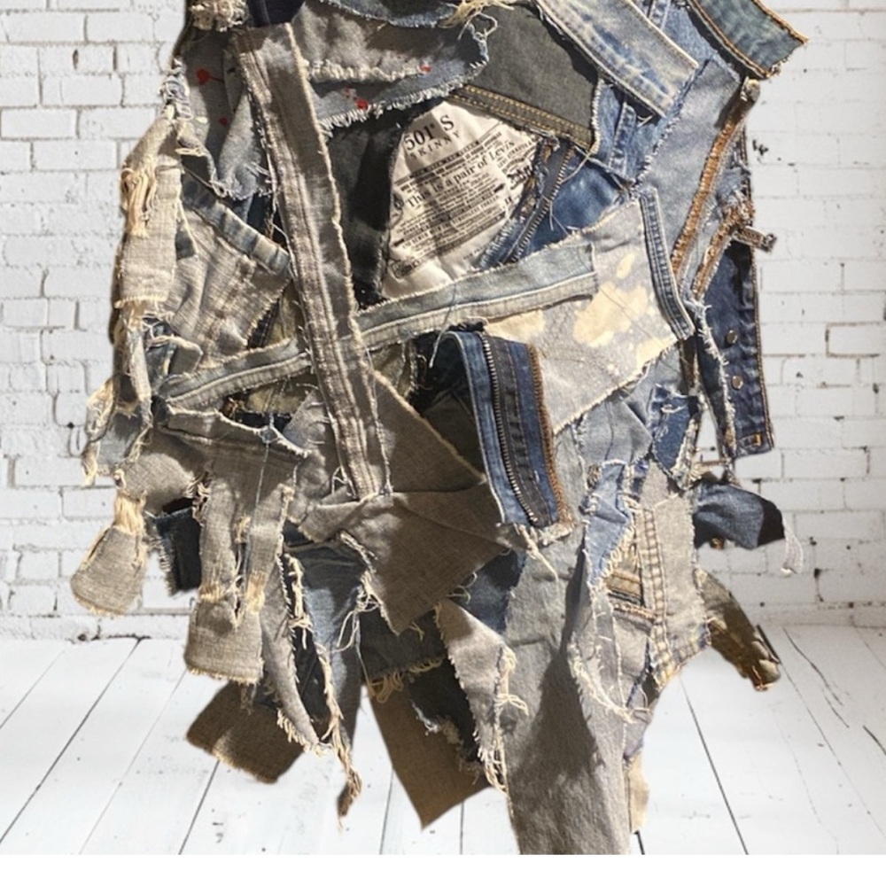 Patchwork Custom Denim Tote Bag - image 5